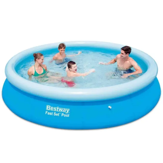 Bestway Στρογγυλή Φουσκωτή Πισίνα 366x366x76εκ. Fast Set Μπλε (57273) 3