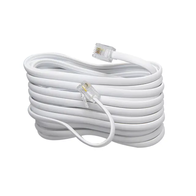 EUROLAMP ΠΡΟΕΚΤΑΣΗ ΤΗΛΕΦΩΝΟΥ ΛΕΥΚΗ ΑΡΣΕΝΙΚΟ 6P4C 5M