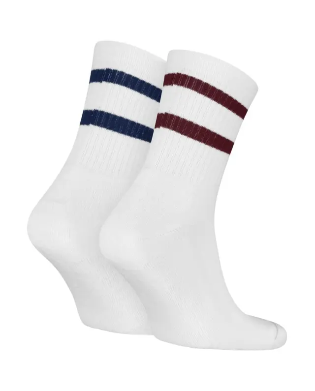 Levi's Uni Short Cut Sport Stripe Socks White/Red/Blue White/Red/Blue - 43/46 2