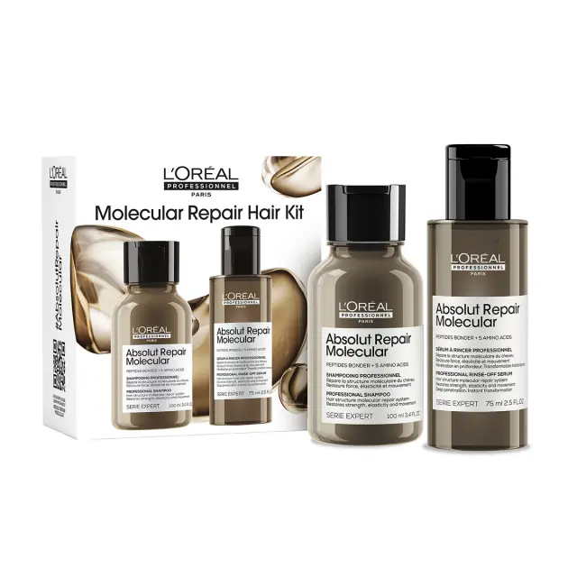 L’Oreal Professionnel Serie Expert Molecular Repair Hair Kit Duo (Shampoo 100ml, Rinse-off Serum 75ml)