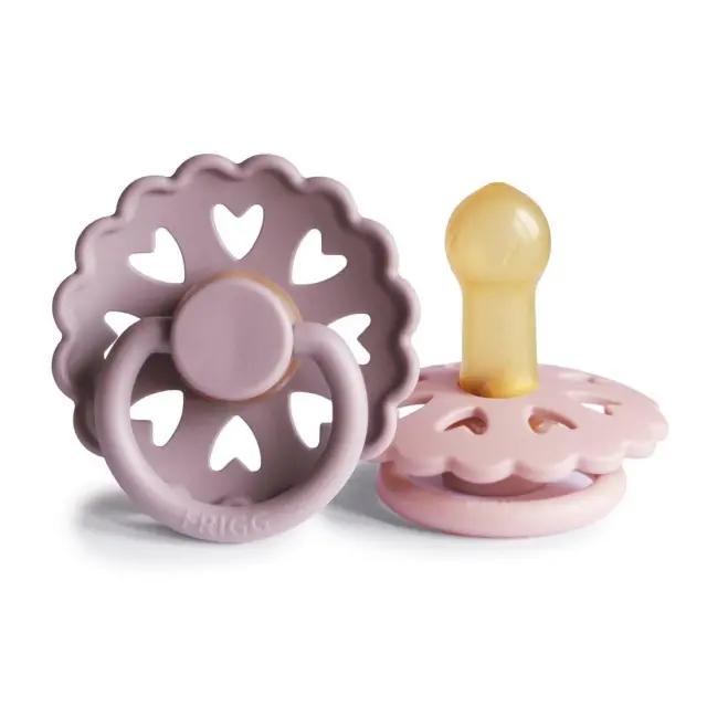 Σετ 2 Πιπίλες Latex FRIGG Fairytale Twilight Mauve/Primrose 6-18 Μηνών Baby Oliver