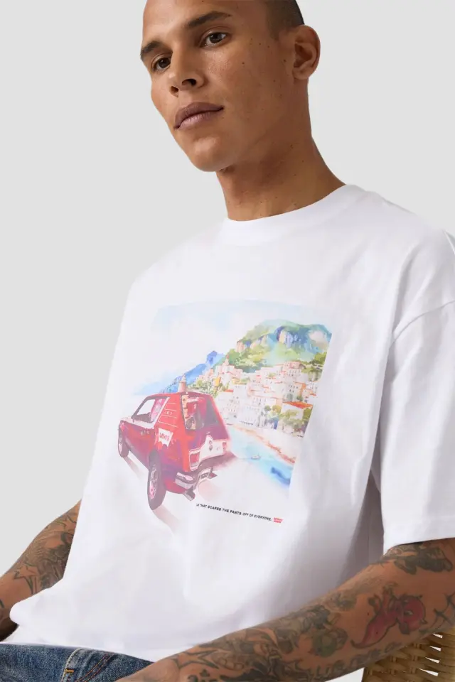 Gr Boxy Tee Whites COASTAL CREATIVE DENIM GREMLIN 2 WHITE PLUS - L 2