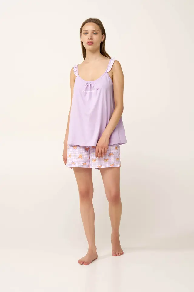Βαμβακερό Baby Doll με Τιράντες Vamp 24314 LILLA PASTEL