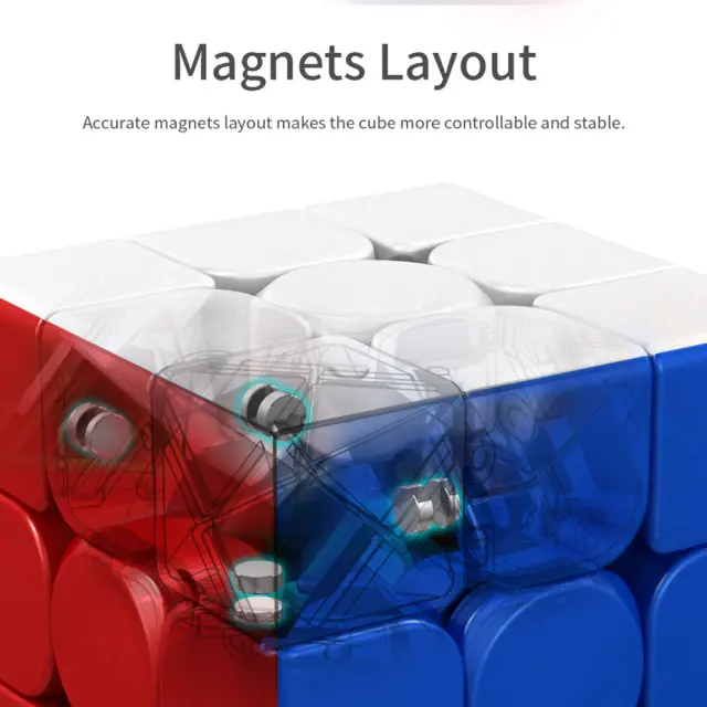 eMVi Cube 3 Magnetic Μαγνητικός Κύβος Ταχύτητας 3x3 (6+ ετών) MVC-03M 3