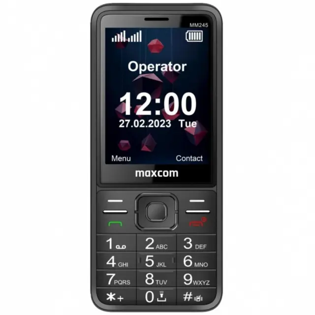 Maxcom Classic MM245 2.8" 4G με Bluetooth, Ραδιόφωνο, Κάμερα και Μεγάλα Γράμματα Μαύρο