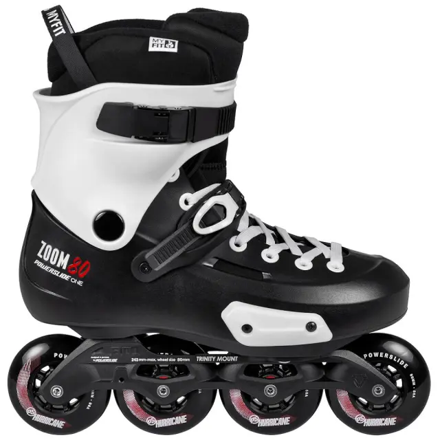 POWERSLIDE Zoom Pro 80 Inline Skates Black/White Μαύρο-Λευκό