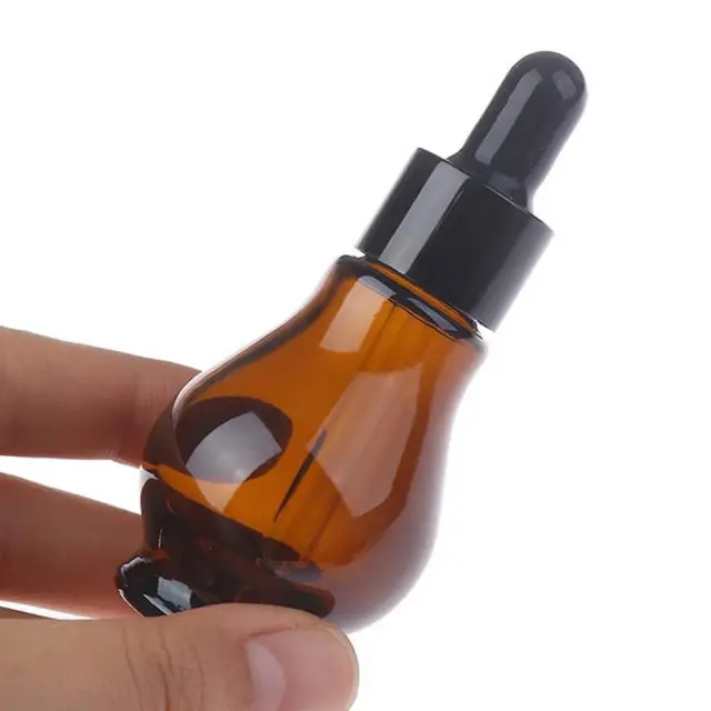 Φιάλη γυάλινη καραμελέ με σταγονόμετρο, 30ml