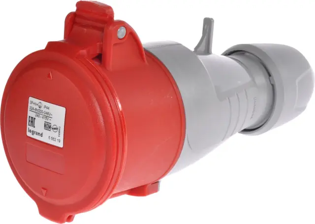 Mobile socket P17 - IP44 - 380/415 V~ - 32 A - 3P+N+E