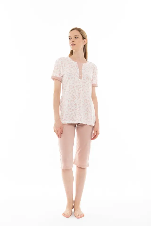 S1261 - Type - PYJAMA CAPRI PINK FLOWER - M 3