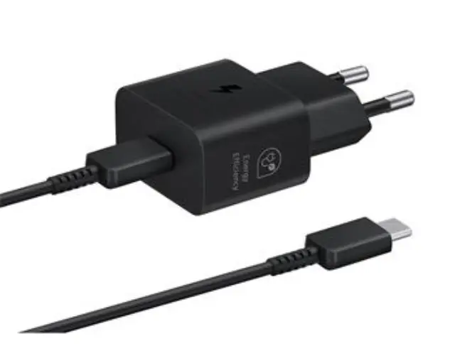 EP-T2510EBE + EP-DN980BBE Samsung USB-C 25W Travel Charger + USB-C Data Cable Black (OOB Bulk)