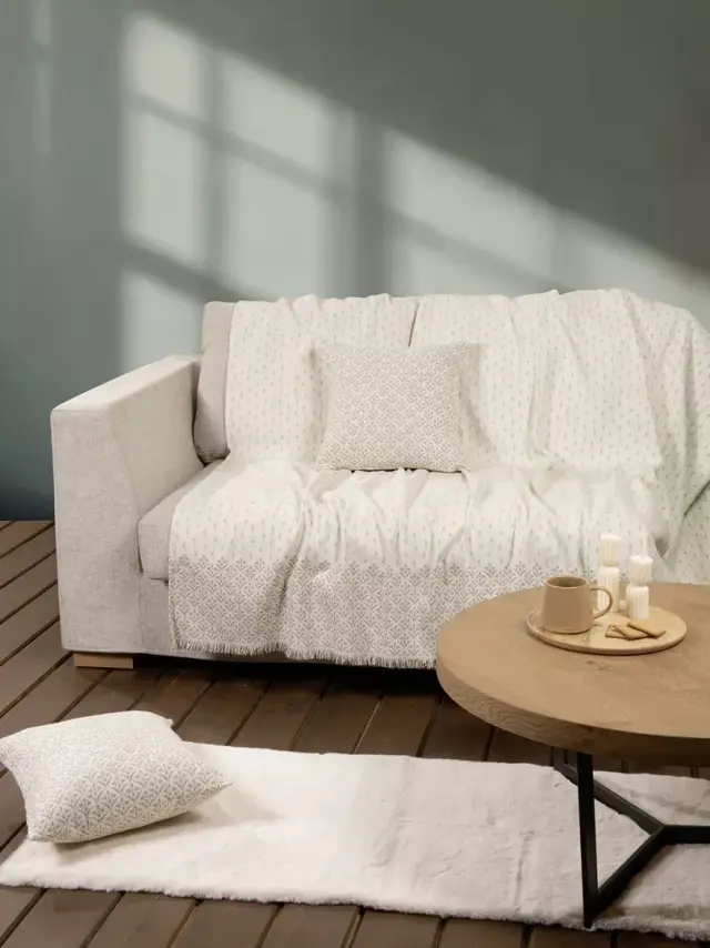Ριχτάρι Διθέσιο 180x240 Nima Roselle Ivory 55% Chenille-25% Cotton-20% Polyester