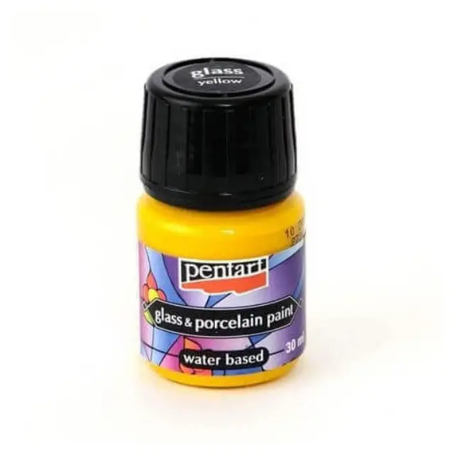 Χρώμα για Γυαλί και πορσελάνη 30ml Pentart - Κίτρινο