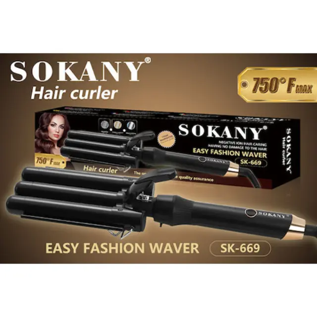Sokany SK-669 Τριπλό Ψαλίδι Μαλλιών για Κυματιστά Μαλλιά 130W