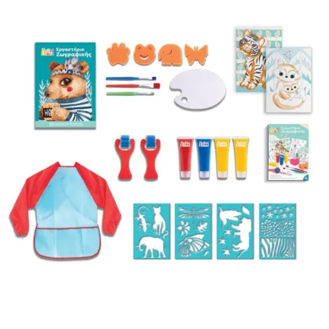 HappiHobbi Εργαστήριο Ζωγραφικής Junior Χρώματα Νερομπογιάς Για 4+ Χρονών 3