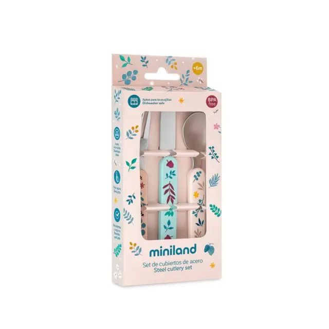MINILAND STEEL CUTLERY SET DREAMLAND - ΣΕΤ ΜΑΧΑΙΡΟΠΙΡΟΥΝΑ 3 ΤΕΜΑΧΙΩΝ 2