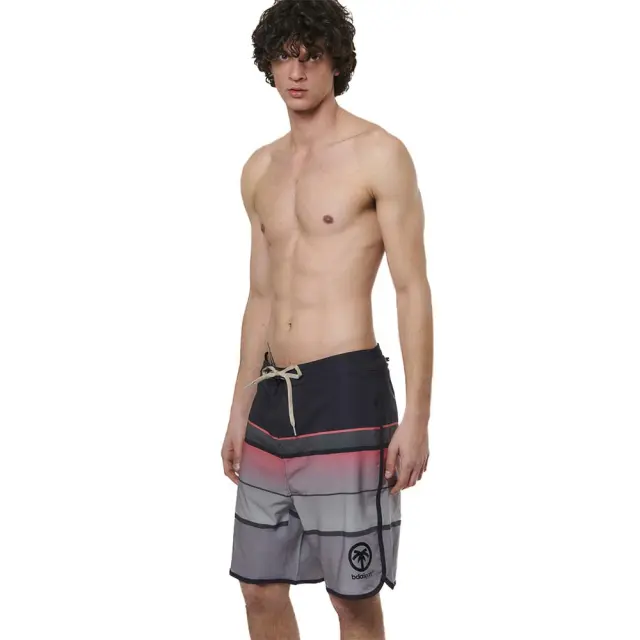 Body Action Men's Board Shorts Μαύρο - Γκρι 033532-01 (Body Action) - Large