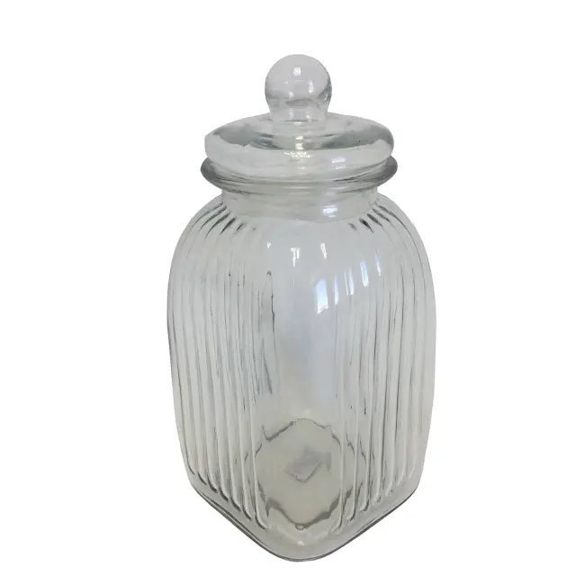 Γυάλα Ριγέ Με Καπάκι 4.6lt 16x32cm