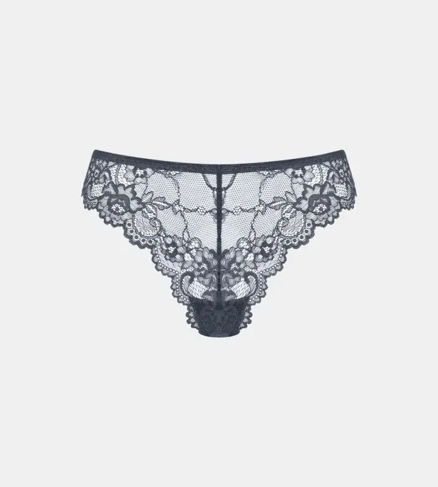 Triumph Σλιπ Brazilian String Tempting Lace Ανθρακί - L 2