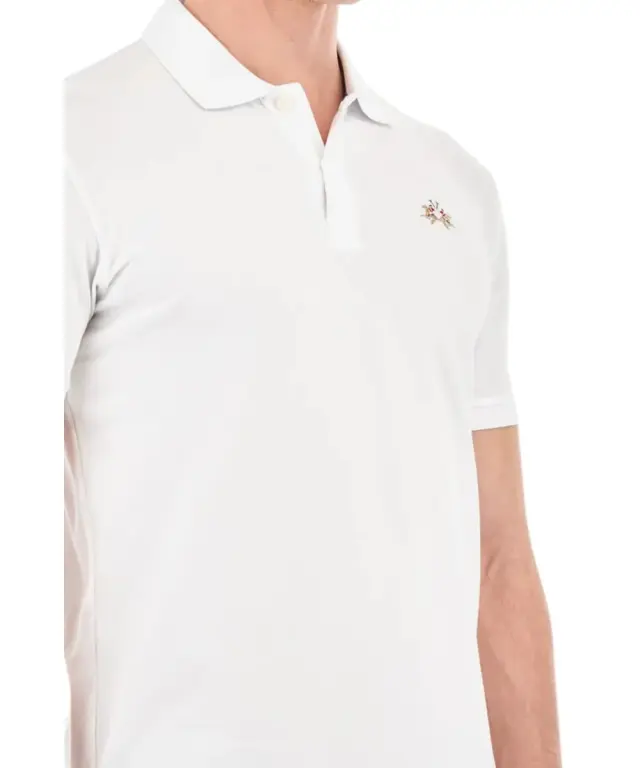 La Martina - Ανδρικό T-Shirt Polo CCMP02-PK001-00001 Λευκό 3