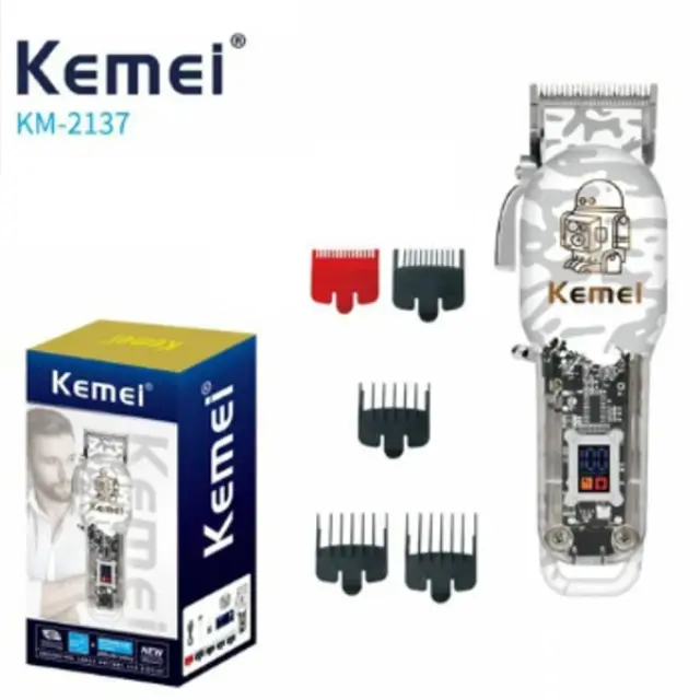 Kemei Επαγγελματική Επαναφορτιζόμενη Κουρευτική Μηχανή KM-2137