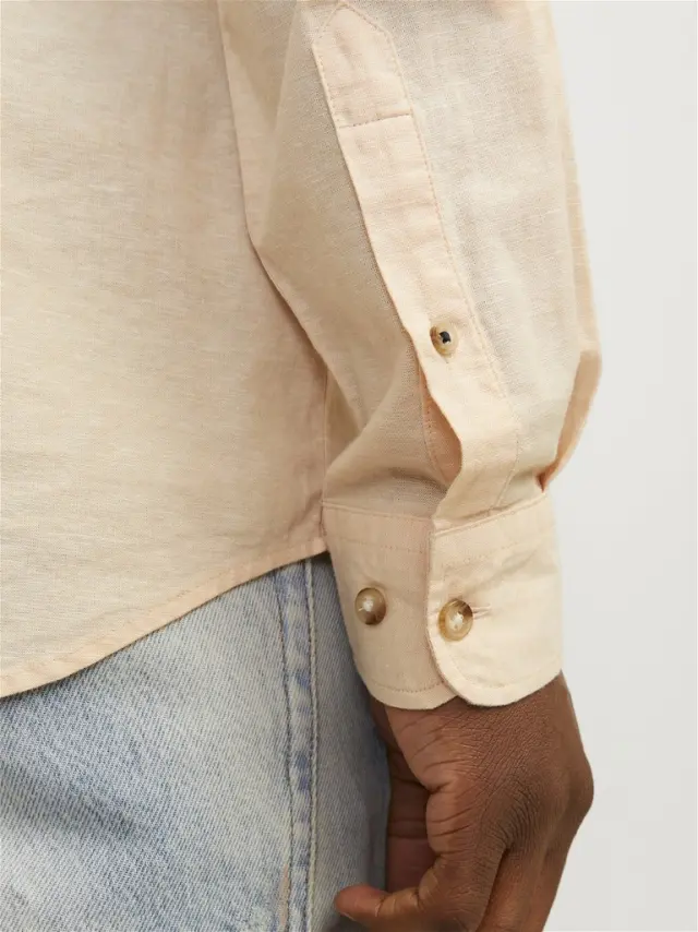 JJESUMMER BAND LINEN BLEND SHIRT LS SN apricot ice 2