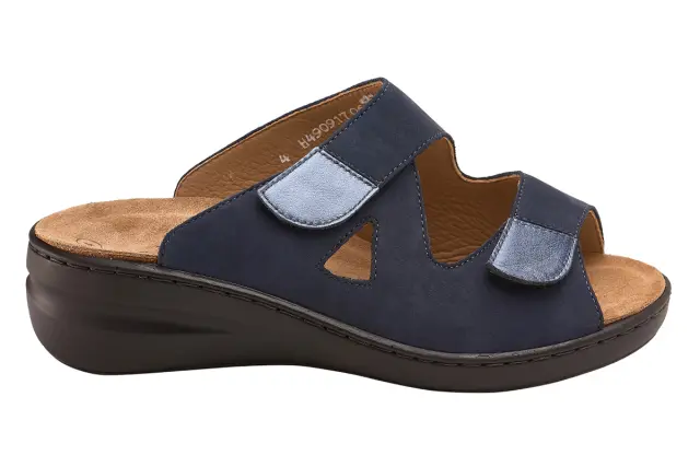 Solidus Παντόφλες Γυναικείο δέρμα Nubuck Μπλέ SOL/21143 OCEAN - 42,5 3