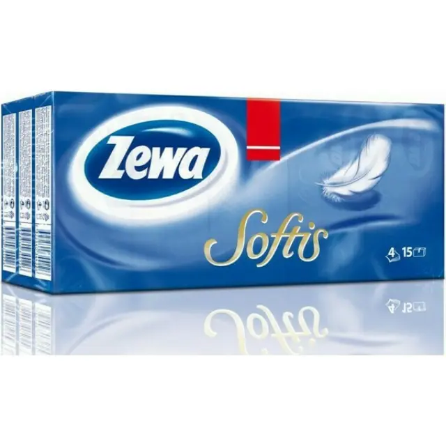 ZEWA 10 ΧΑΡΤΟΜΑΝΤΗΛΑ SOFTIS Original - 4 φύλλων (Συσκ. 15 τεμ.)