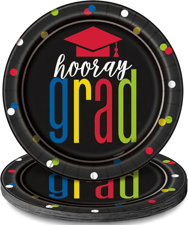 Πιάτα Χάρτινα Γλυκού 18εκ Αποφοίτηση Graduation / 8 τμχ