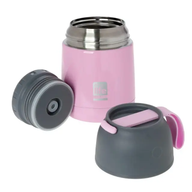 Ecolife Ανοξείδωτο Βρεφικό Θερμός Φαγητού 450ml Pink 33-BO-9076 2