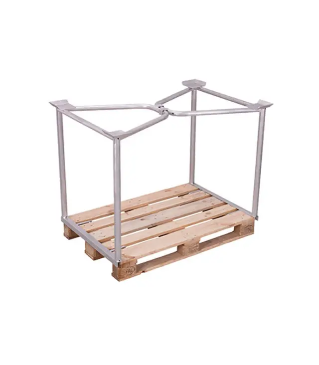 Variofit vpa-100.002 Παλετοκιβώτιο Συναρμολογούμενο Γαλβανιζέ Τύπου 65 για Φορτίο Βάρους ως 750kg