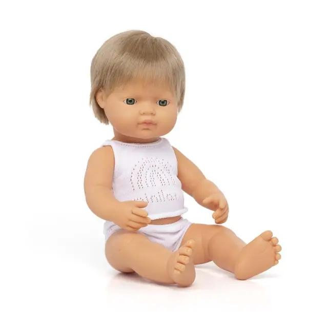 MINILAND DOLLS MINILAND ΚΟΥΚΛΑ ΚΑΥΚΑΣΙΟΣ 38 CM ΜΕ ΞΑΝΘΑ ΜΑΛΛΙΑ ΚΑΙ ΕΣΩΡΟΥΧΑ