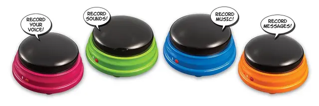 Learning Resources 4 Βομβητές Απαντήσεων (Buzzers) με ηχογράφηση για 3+ ετών LER 3769 2