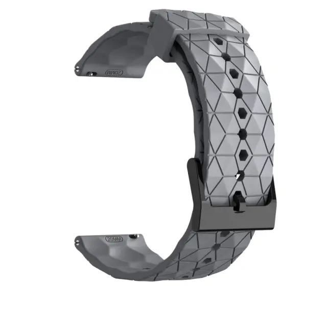 Λουράκι Σιλικόνης Football Texture για Ρολόγια Fits all 20mm- Grey OEM