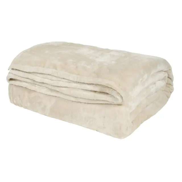 Κουβέρτα 160x220 Μονή Velour 350gsm Das Home 1341 Ιβουάρ 100% Πολυέστερ 2