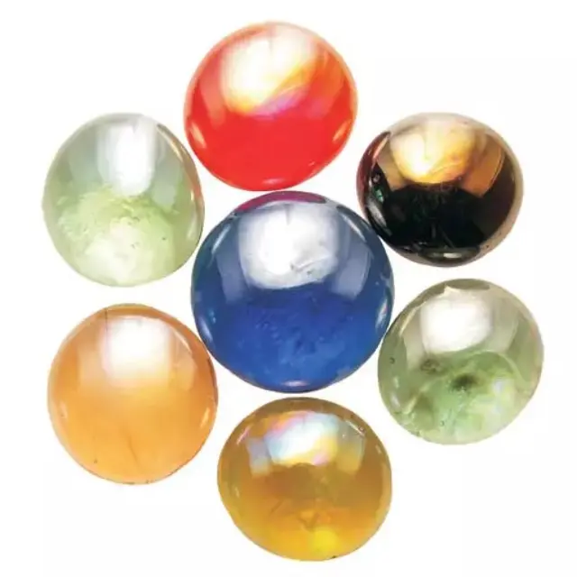 Γυάλινες Πέτρες Καμπουσόν - Multicolour Mix Iridescent - Ø15-20mm - 100gr