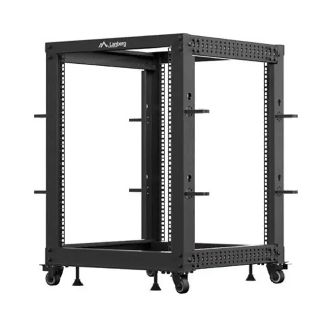Lanberg Open Rack 19" 15U 600X600-1100 Adjustable Black (OR01-6115-B) 2