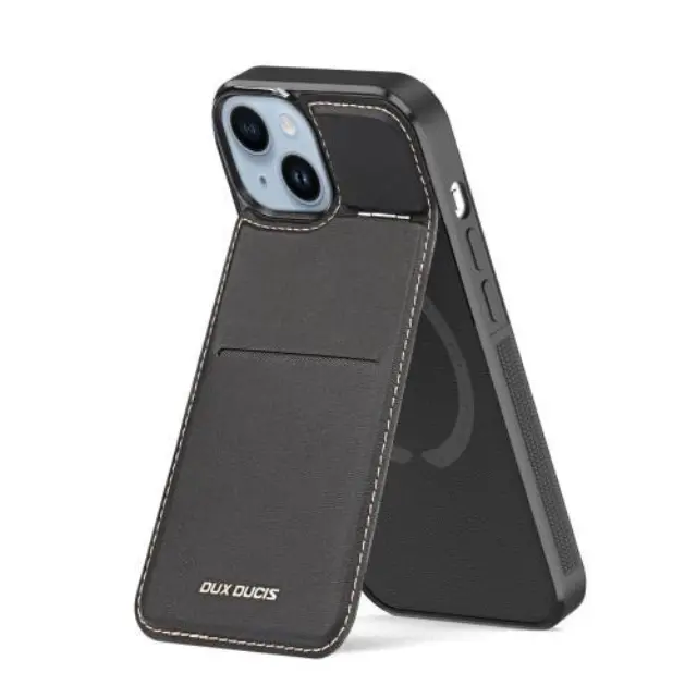 Θήκη Δερμάτινη Dux Ducis Apple iPhone 14 Plus Rafi Mag 3 σε 1 MagSafe RFID Blocker με Stand Μαύρο N63073
