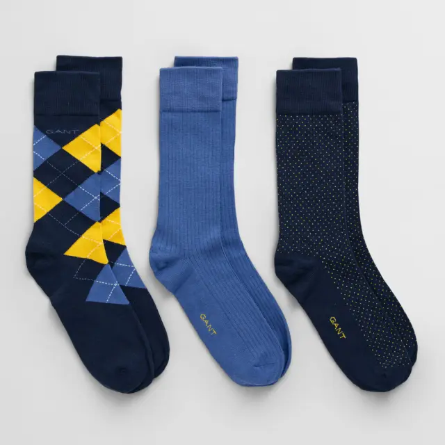 Ανδρικές Κάλτσες Gant Σετ 3 Ζευγών 9960314 433 Evening Blue Multi - 39-42
