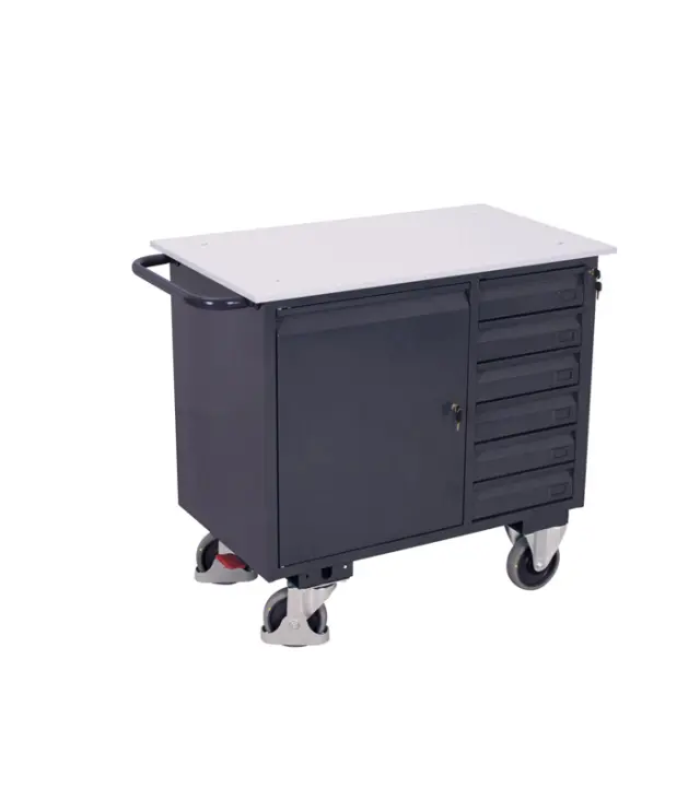 Variofit sw-985.021 Πάγκος Εργασίας Κινητός ESD για Φορτίο Βάρους ως 400kg