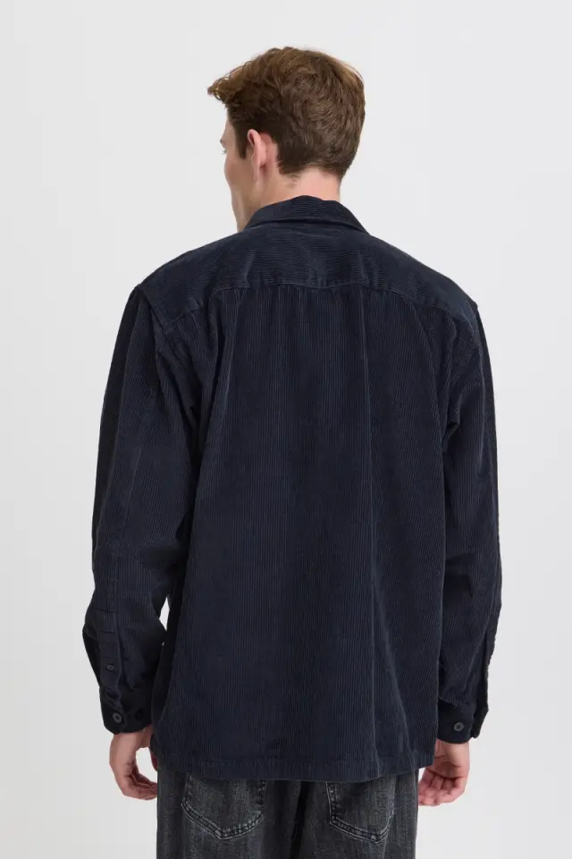 Casual Friday Ανδρικό AUGUSTO Κοτλέ Overshirt – Dark Navy - XL 2