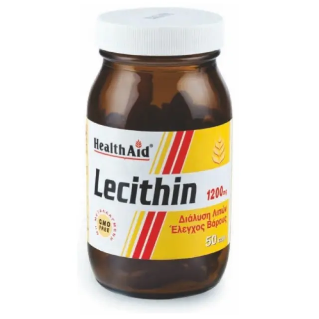 HEALTH AID Lecithin 1200mg, Συμπλήρωμα Φυσικής Λιποδιάλυσης με Λεκιθίνη, 50caps 3