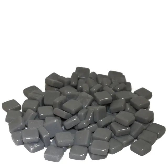 Γυάλινη Ψηφίδα Pure Glass PG12 - 10x10mm - Grey - 100gr
