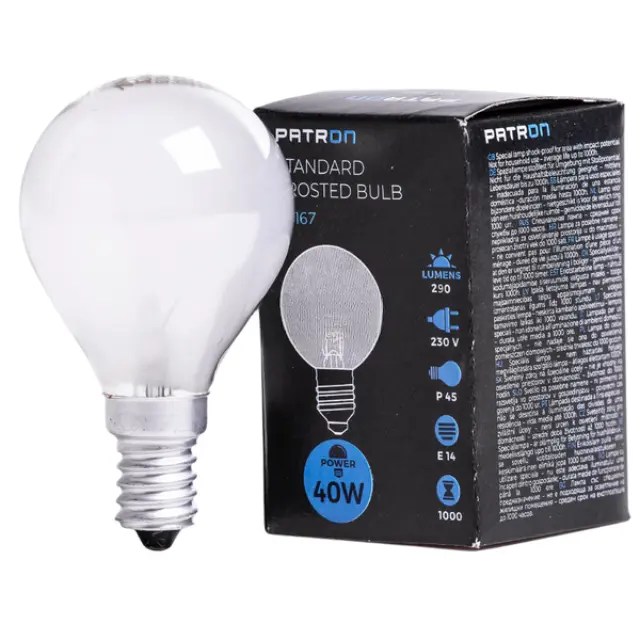 Incandescent Bulb E14 40W P45 230V FR