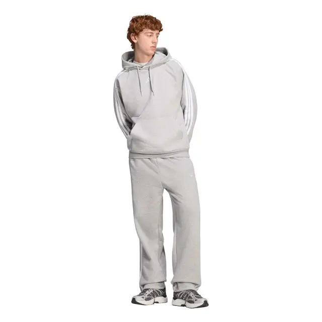 adidas Sportswear Men's 3Stripes Fleece Hoodie Γκρι KY4166 (adidas Sportswear) 3