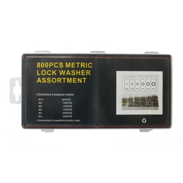Σετ γκρόβερ γαλβανιζέ 800τμχ - Metric lock washer assortment Z692916 2