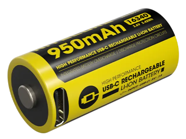 ΜΠΑΤΑΡΙΑ NITECORE 16340 / 950mAh / USB-C / NL169R (τιμή τεμαχίου)