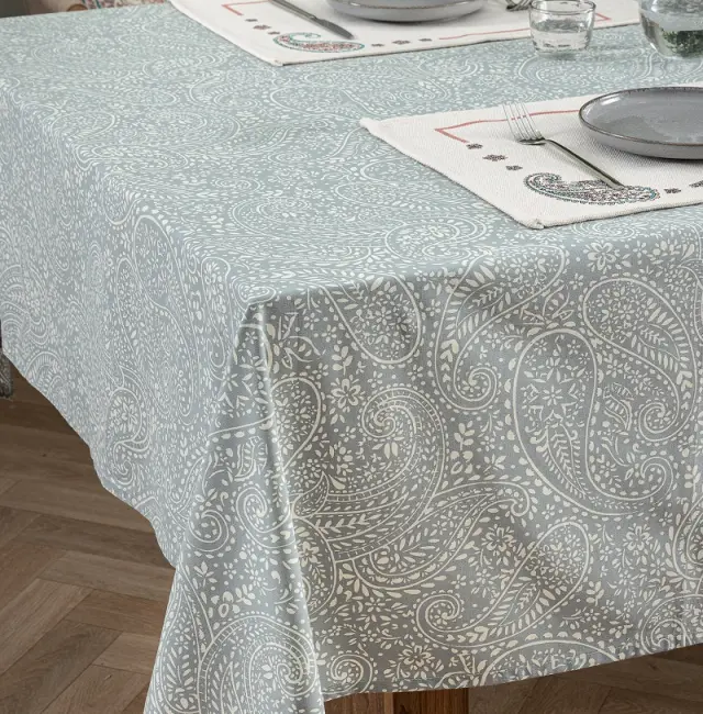Τραπεζομάντηλο 140x220 Formal Dinner Palamaiki MH200 Γκρι 100% βαμβακερό 2