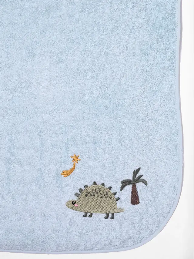 Fluffy Κεντητό Πόντσο Light Blue one size Sunshine 2