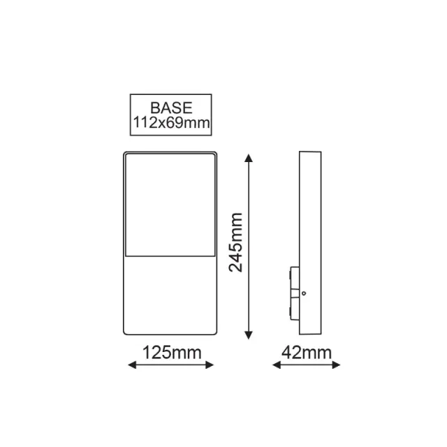 LED SMD WALL LUMINAIRE 4W 240LM 120° 230V AC 3.000K DARK GREY CRI80 IP54 30.000HRS / LG2361G 3