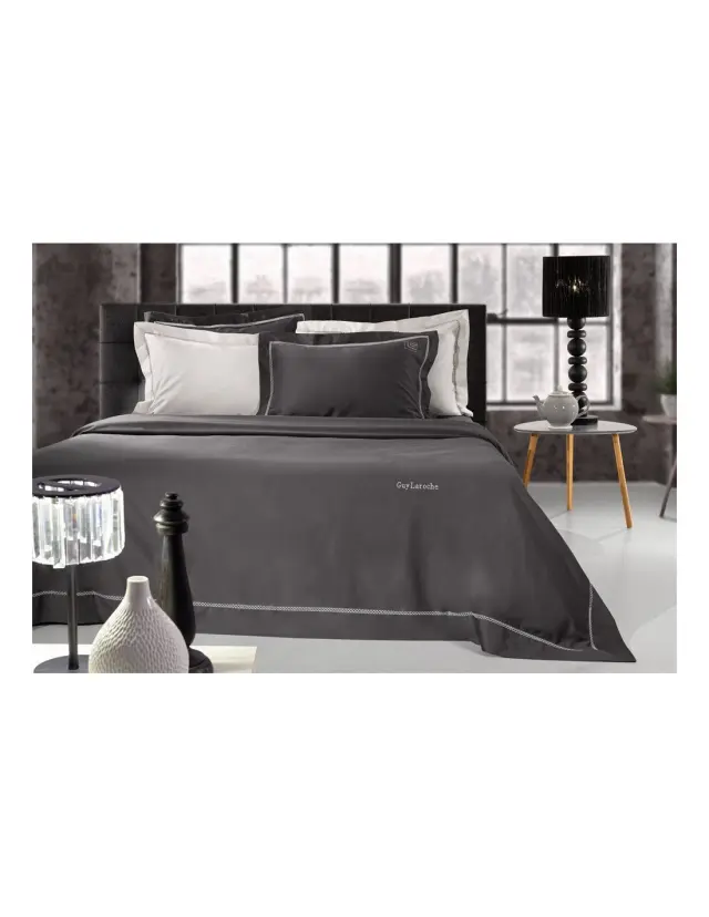 Σετ Παπλωματοθήκη King Size 3 Τεμαχίων Guy Laroche Blend Anthracite 260x260
